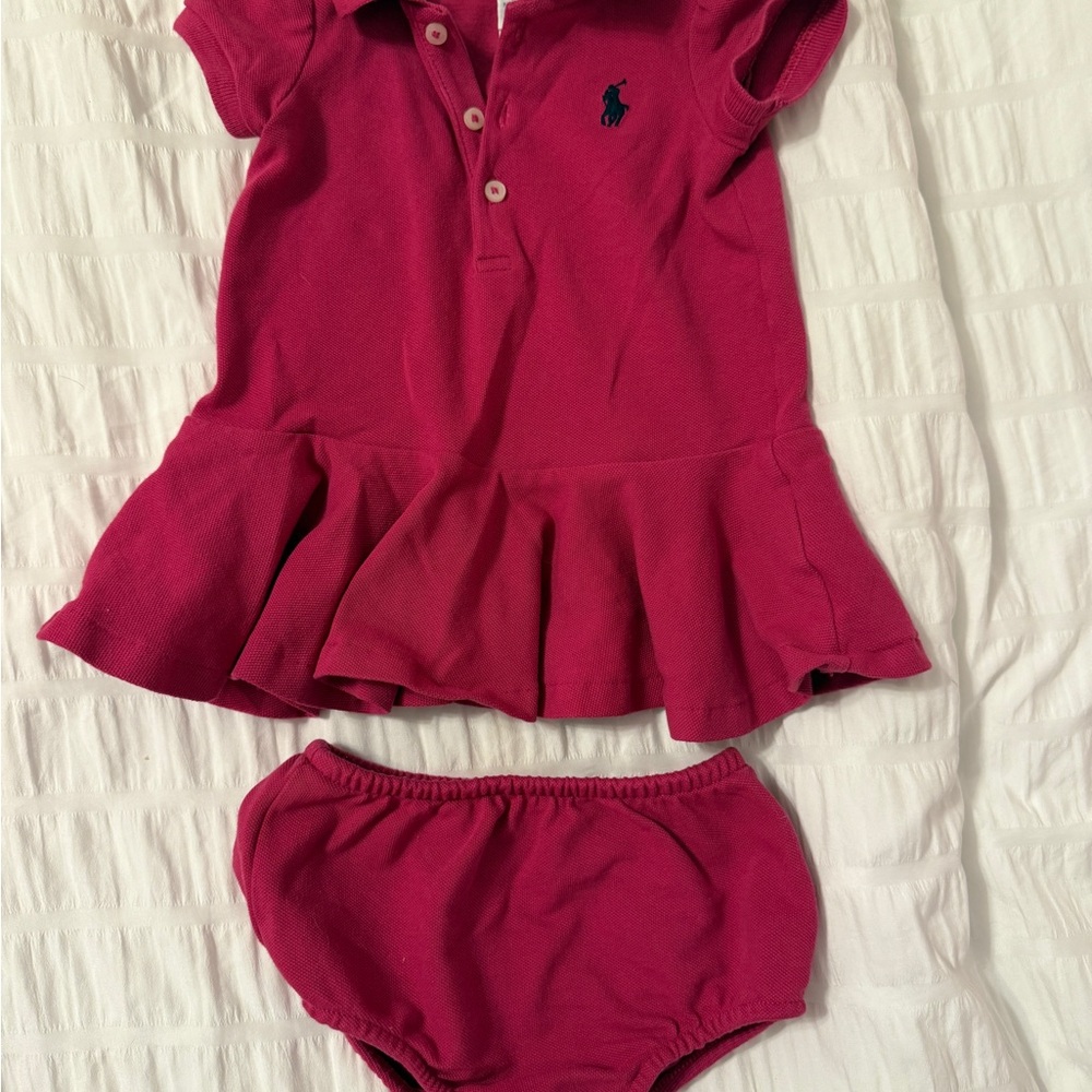 Magenta Pink Ralph Lauren Polo Dress with Bloomers